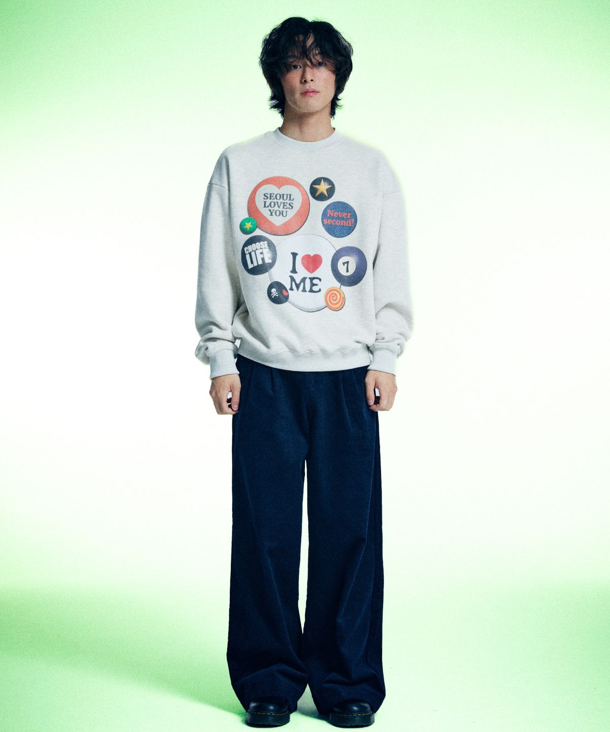 유얼쎄시(YOUR SASSY) Patch Jam Sweatshirt (OATMEAL)