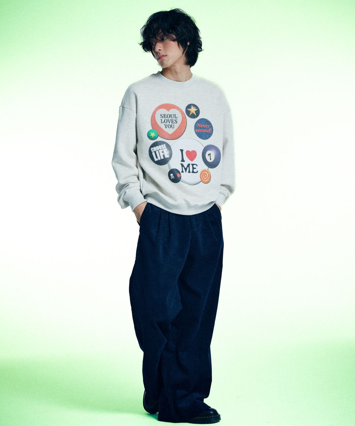 유얼쎄시(YOUR SASSY) Patch Jam Sweatshirt (OATMEAL)