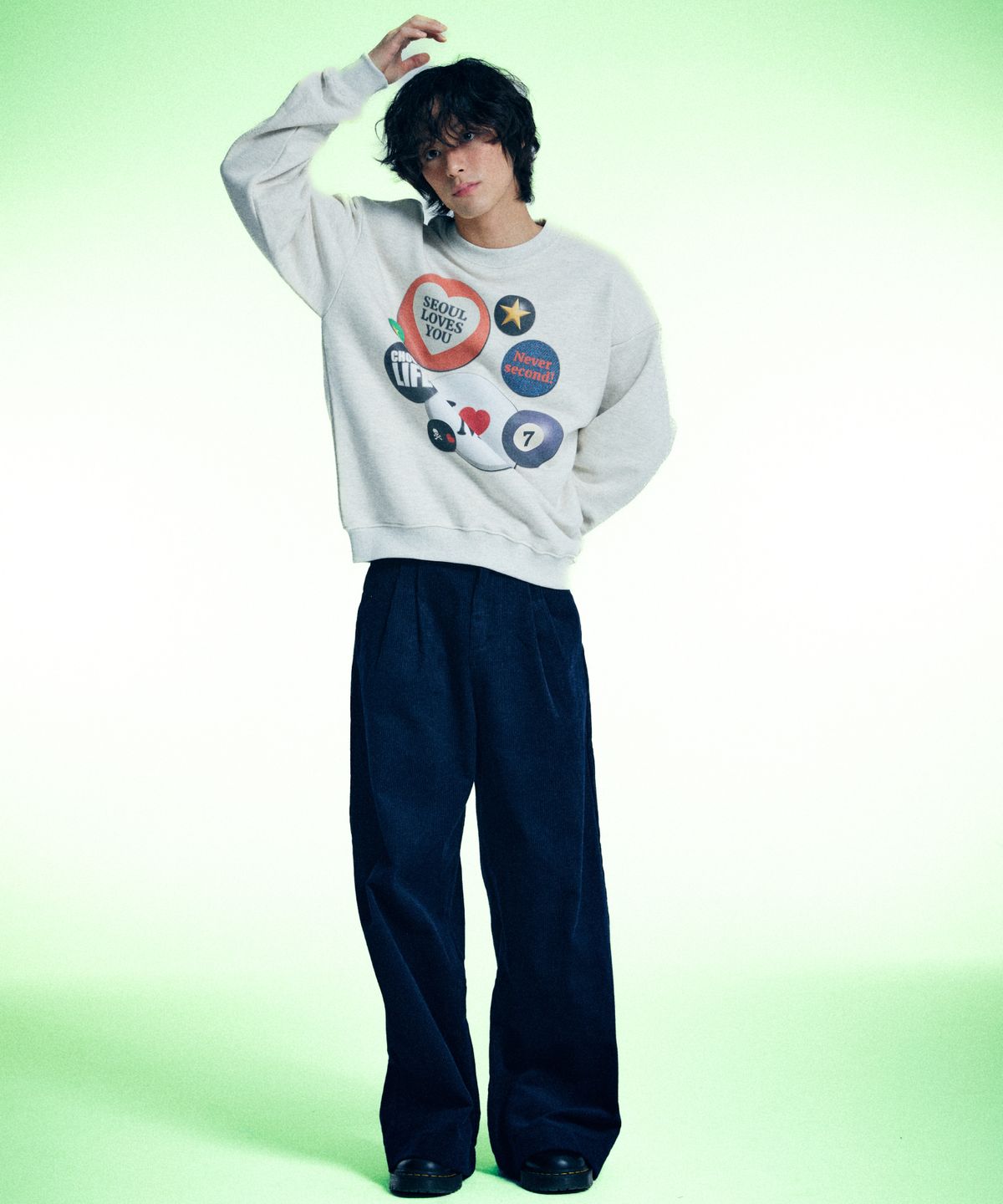 유얼쎄시(YOUR SASSY) Patch Jam Sweatshirt (OATMEAL)