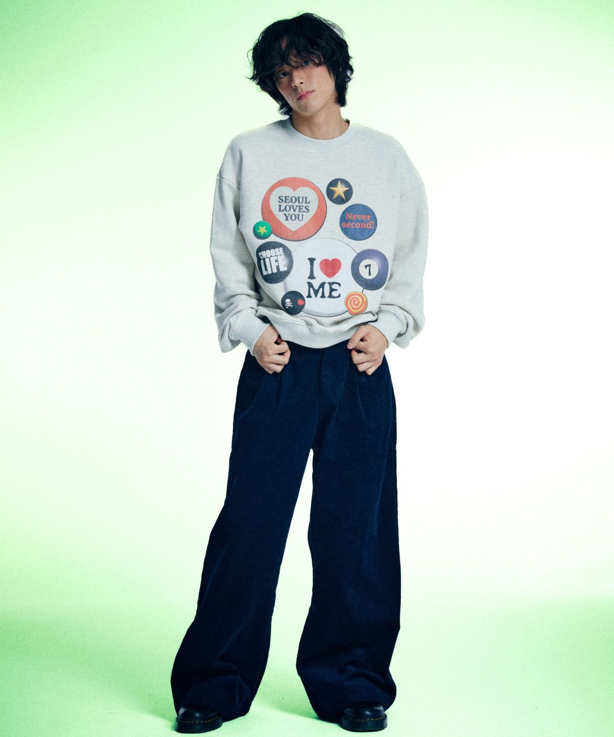 유얼쎄시(YOUR SASSY) Patch Jam Sweatshirt (OATMEAL)