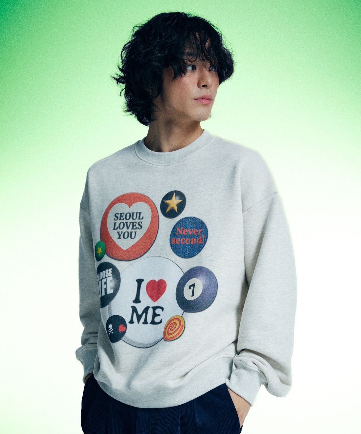 유얼쎄시(YOUR SASSY) Patch Jam Sweatshirt (OATMEAL)