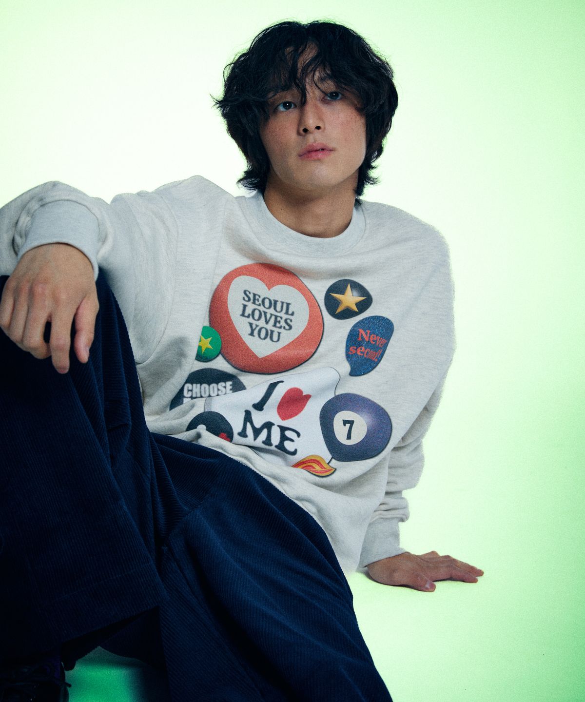 유얼쎄시(YOUR SASSY) Patch Jam Sweatshirt (OATMEAL)