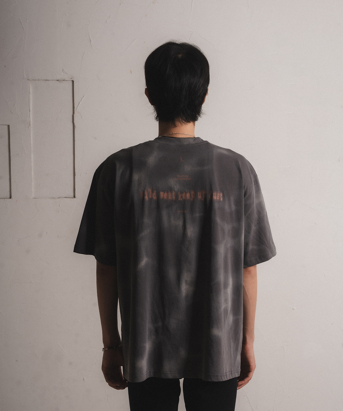 레인레임(LAINLAME) 공용 nowherefast running 반팔 레이어드 러닝 티셔츠 그레이