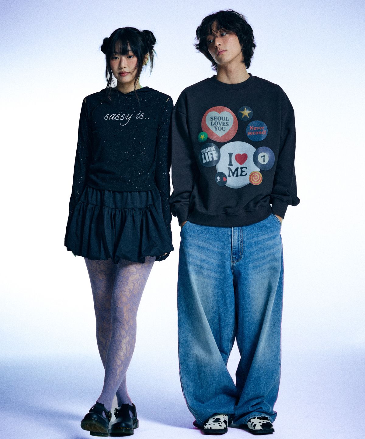 유얼쎄시(YOUR SASSY) Patch Jam Sweatshirt (DEEP BROWN)