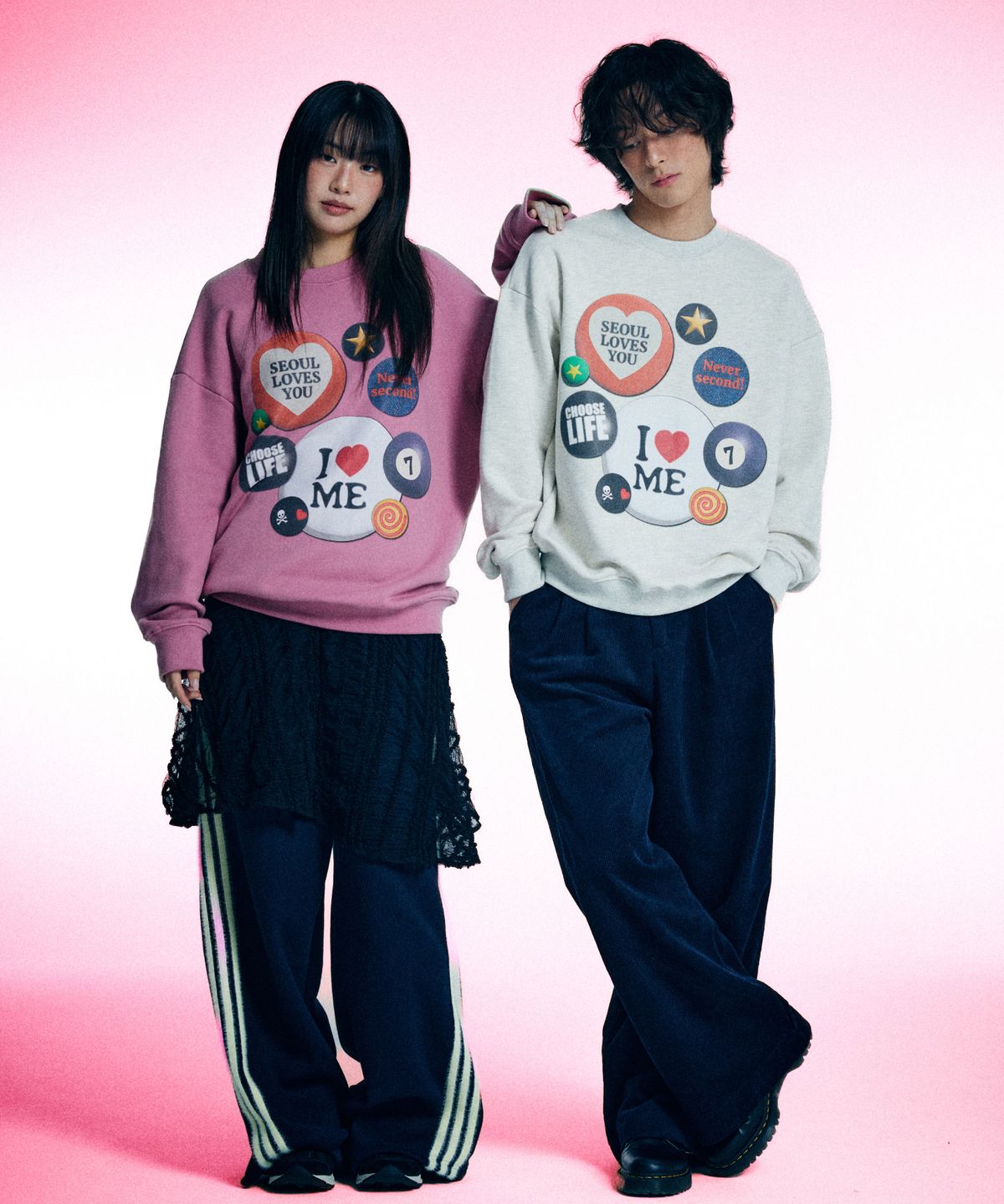 유얼쎄시(YOUR SASSY) Patch Jam Sweatshirt (PINK)