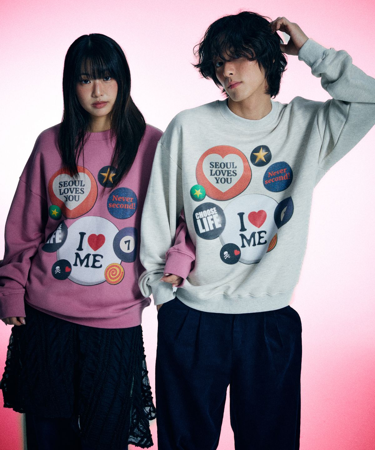 유얼쎄시(YOUR SASSY) Patch Jam Sweatshirt (PINK)