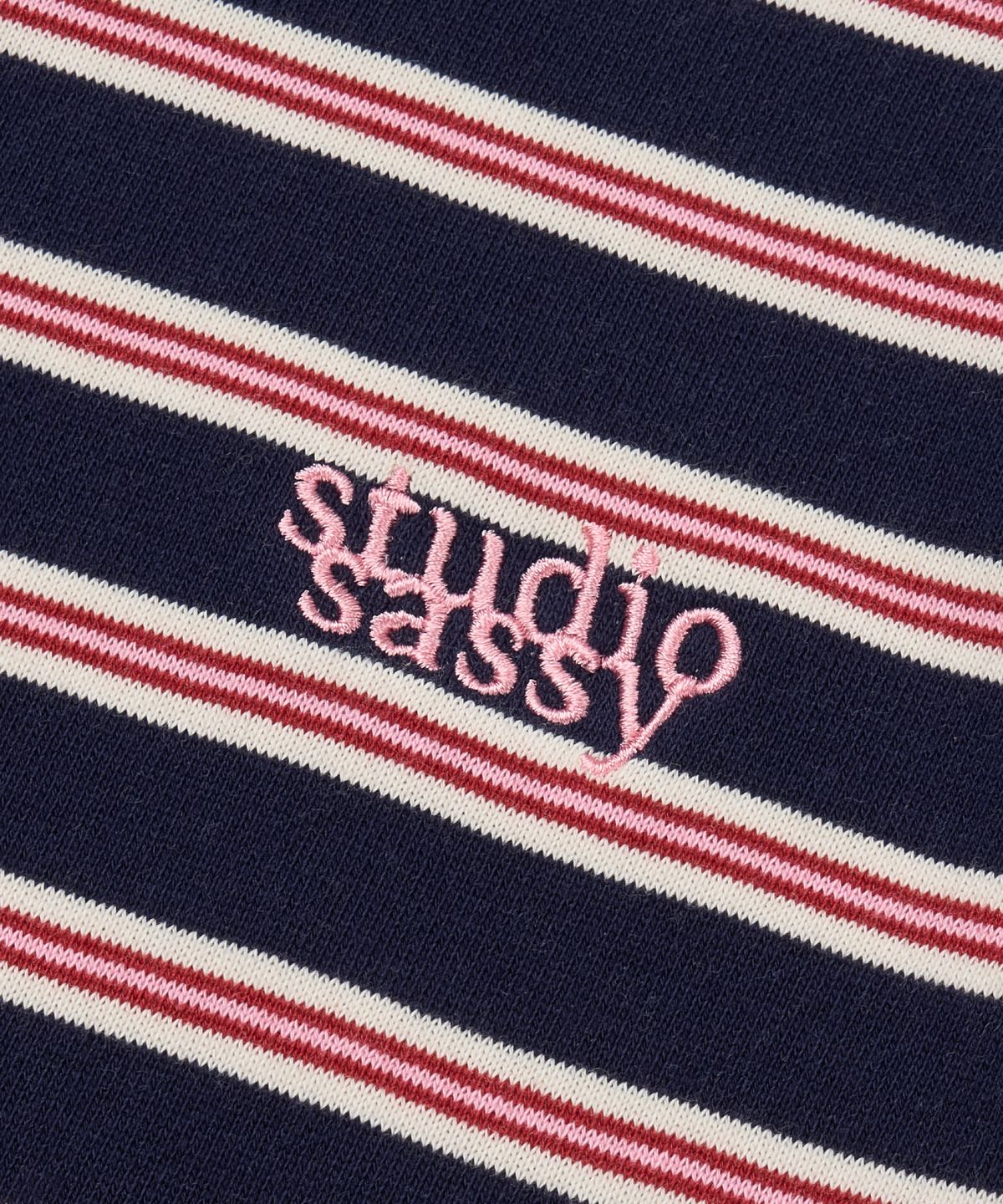 유얼쎄시(YOUR SASSY) Triangle Stripe Logo Sweatshirt (NAVY)