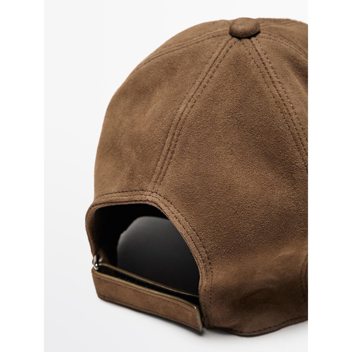 마시모두띠(MASSIMO DUTTI) 스웨이드 레더 캡