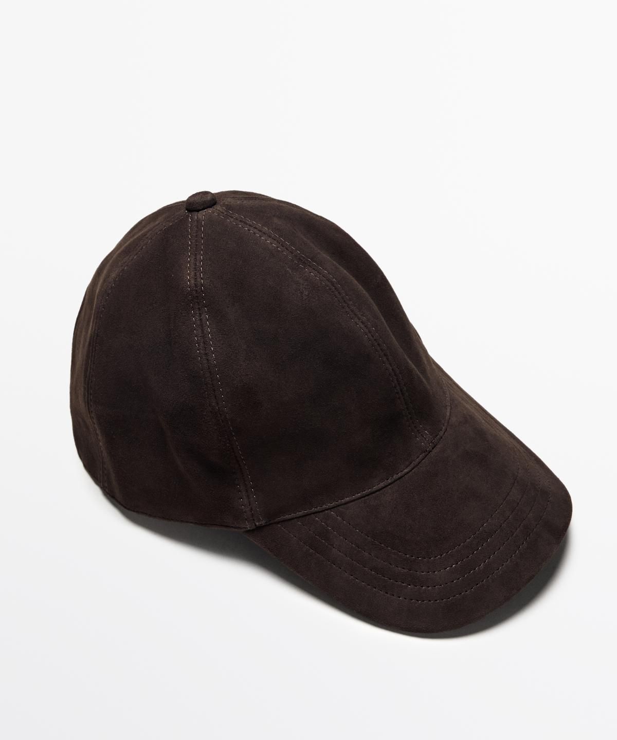 마시모두띠(MASSIMO DUTTI) 스웨이드 레더 캡