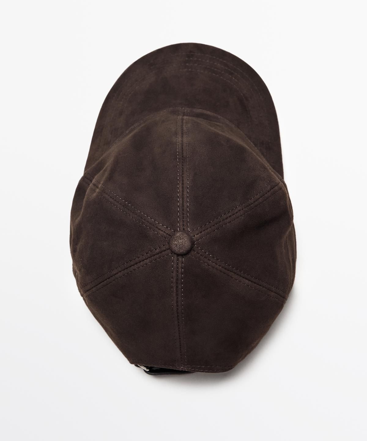 마시모두띠(MASSIMO DUTTI) 스웨이드 레더 캡