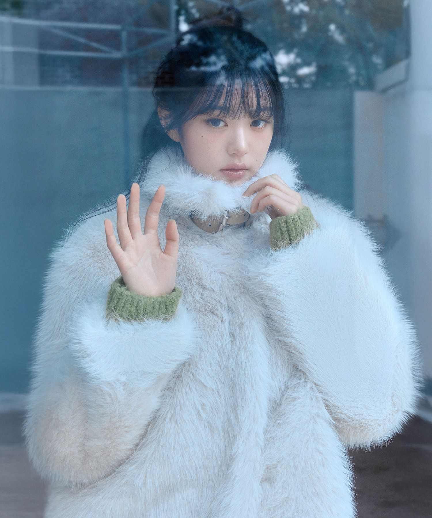 MUSINSA公式 | ROLAROLA COLLAR FUR JACKET IVORY