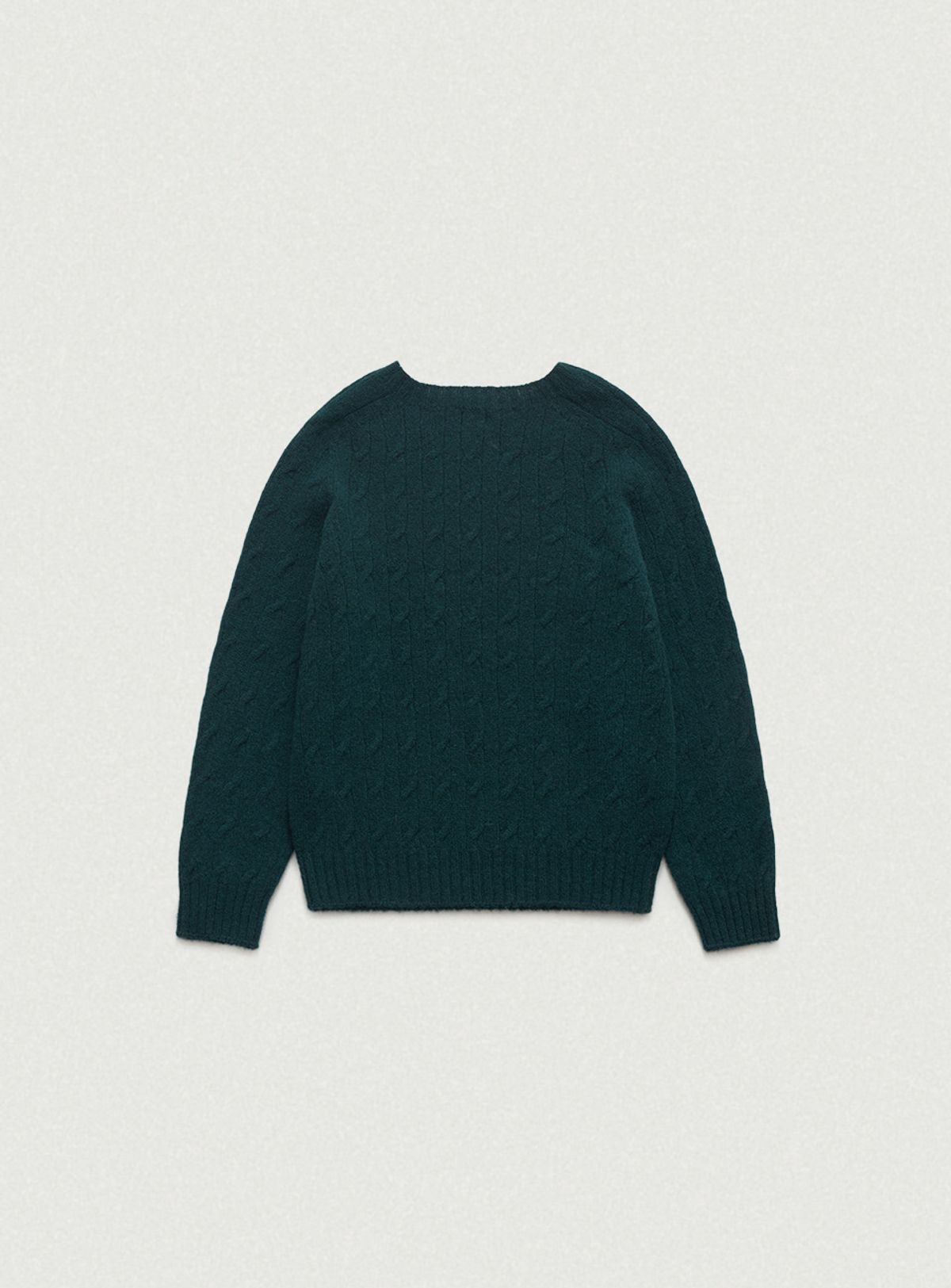 더바넷(THEBARNNET) Oversized Shaggy Dog Knit Sweater_Green