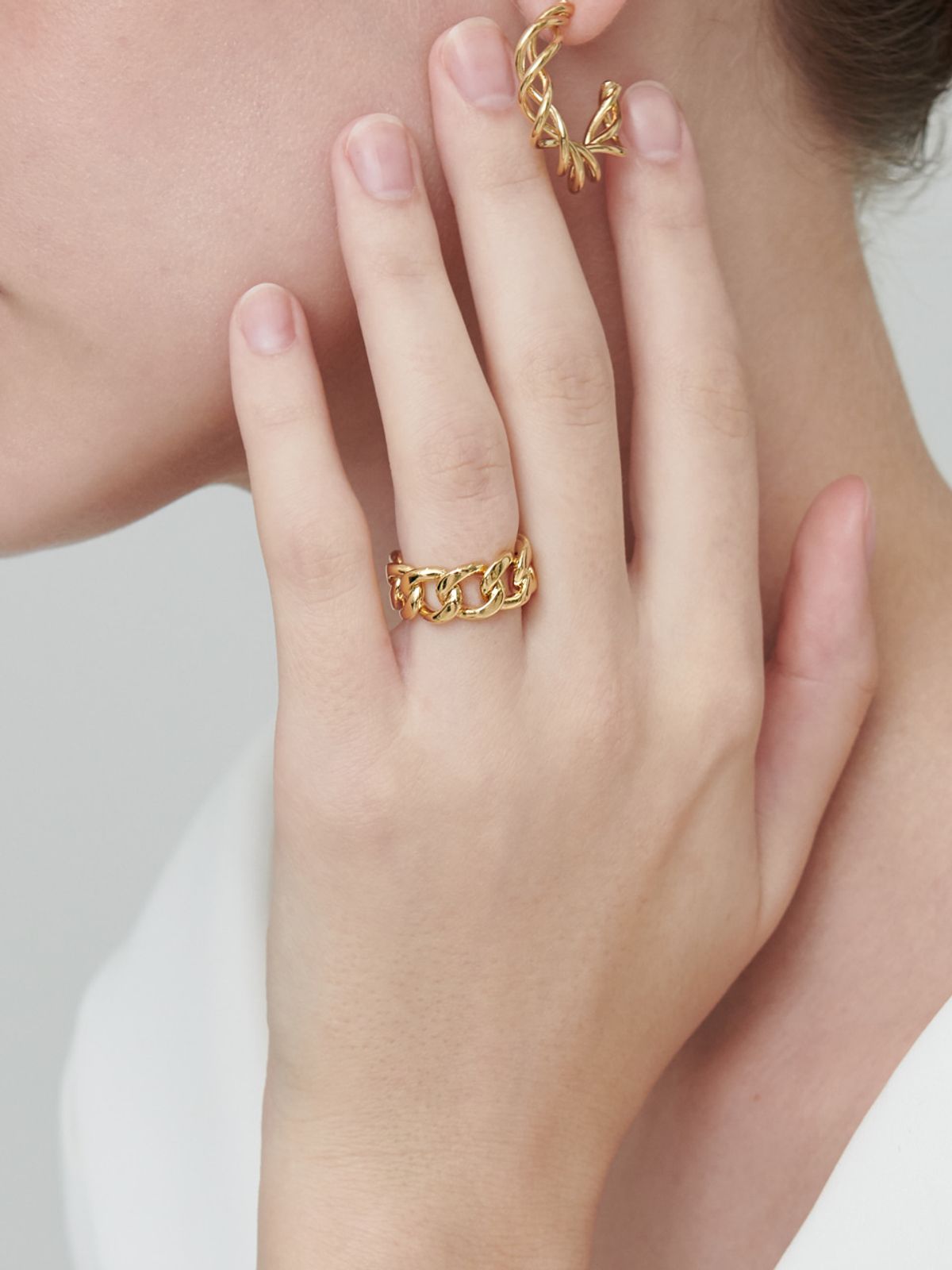 가이거주얼리(GEIGERJEWELRY) 볼드 체인 오픈링 GISVWR006