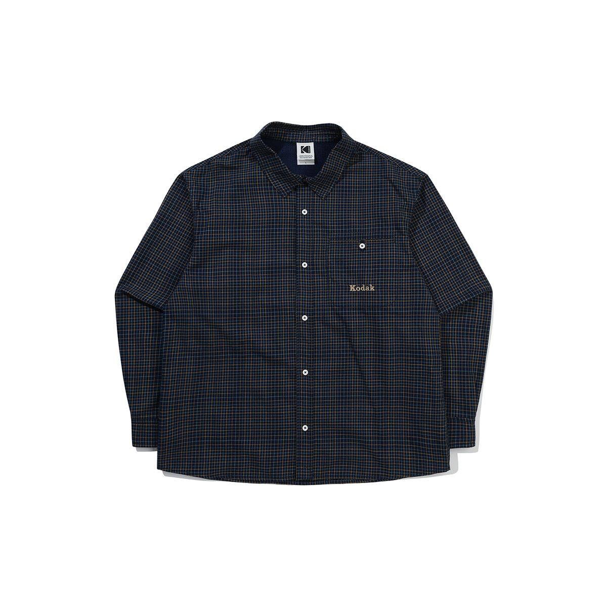 코닥(KODAK) 체크 윈드 셔츠 NAVY