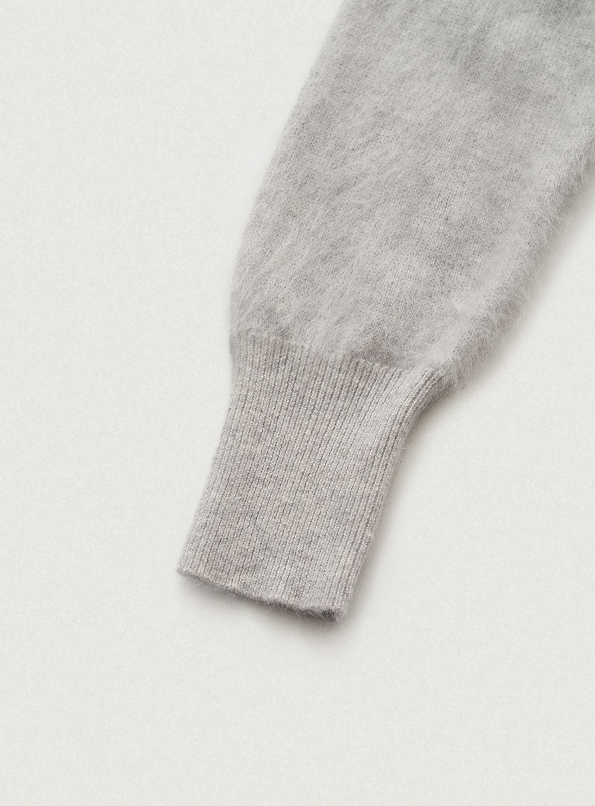 더바넷(THEBARNNET) Fuzzy Hoodie Knit Zip-Up_Grey