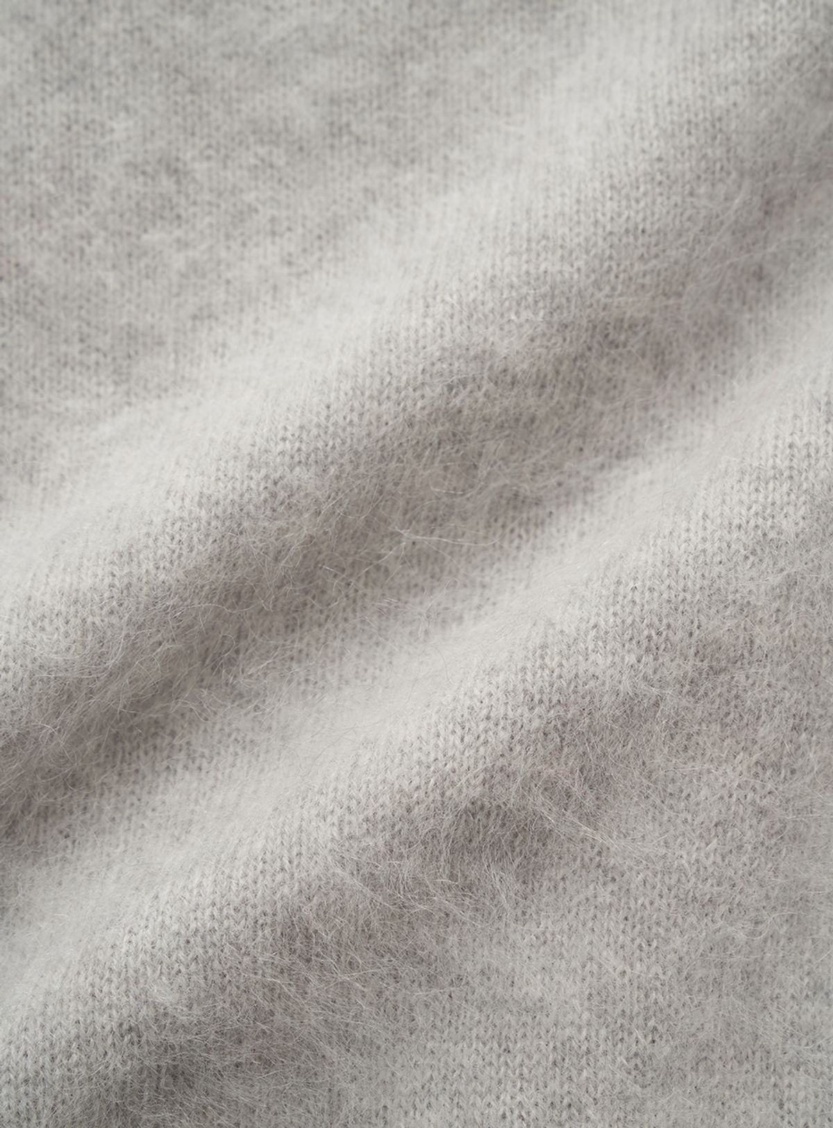 더바넷(THEBARNNET) Fuzzy Hoodie Knit Zip-Up_Grey