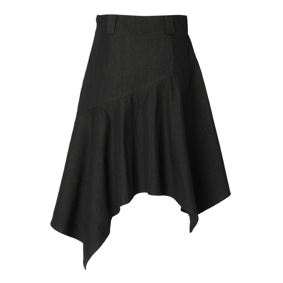카키포인트(KHAKIPOINT) Unbalanced Midi Skirt (black)