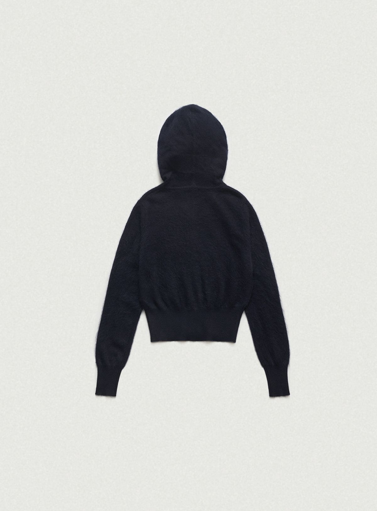 더바넷(THEBARNNET) Fuzzy Hoodie Knit Zip-Up_Navy