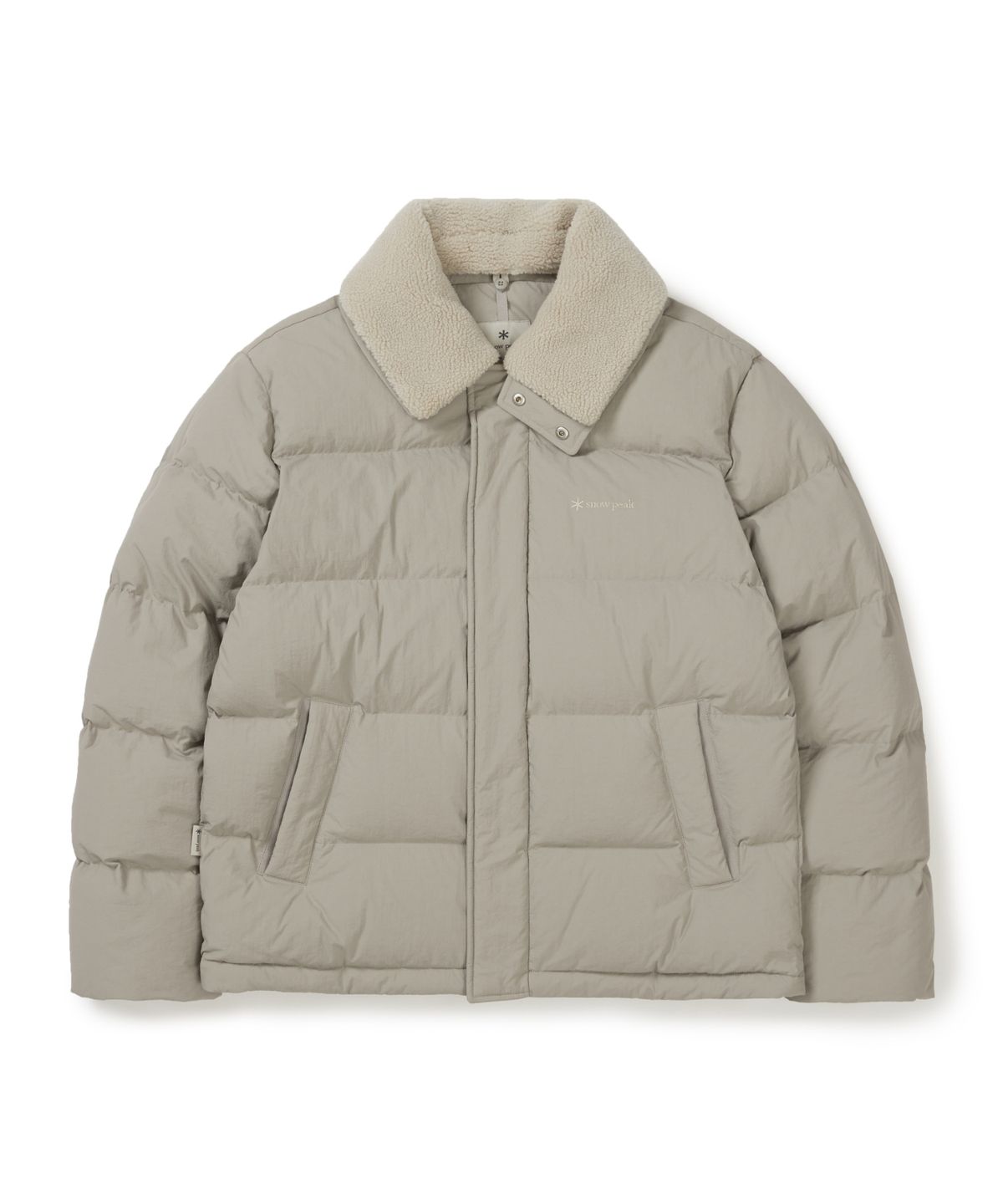 스노우피크 어패럴(SNOWPEAK APPAREL) 카라 부클넥 헤비 다운 자켓 (S25WMGDJ56) Fog Gray