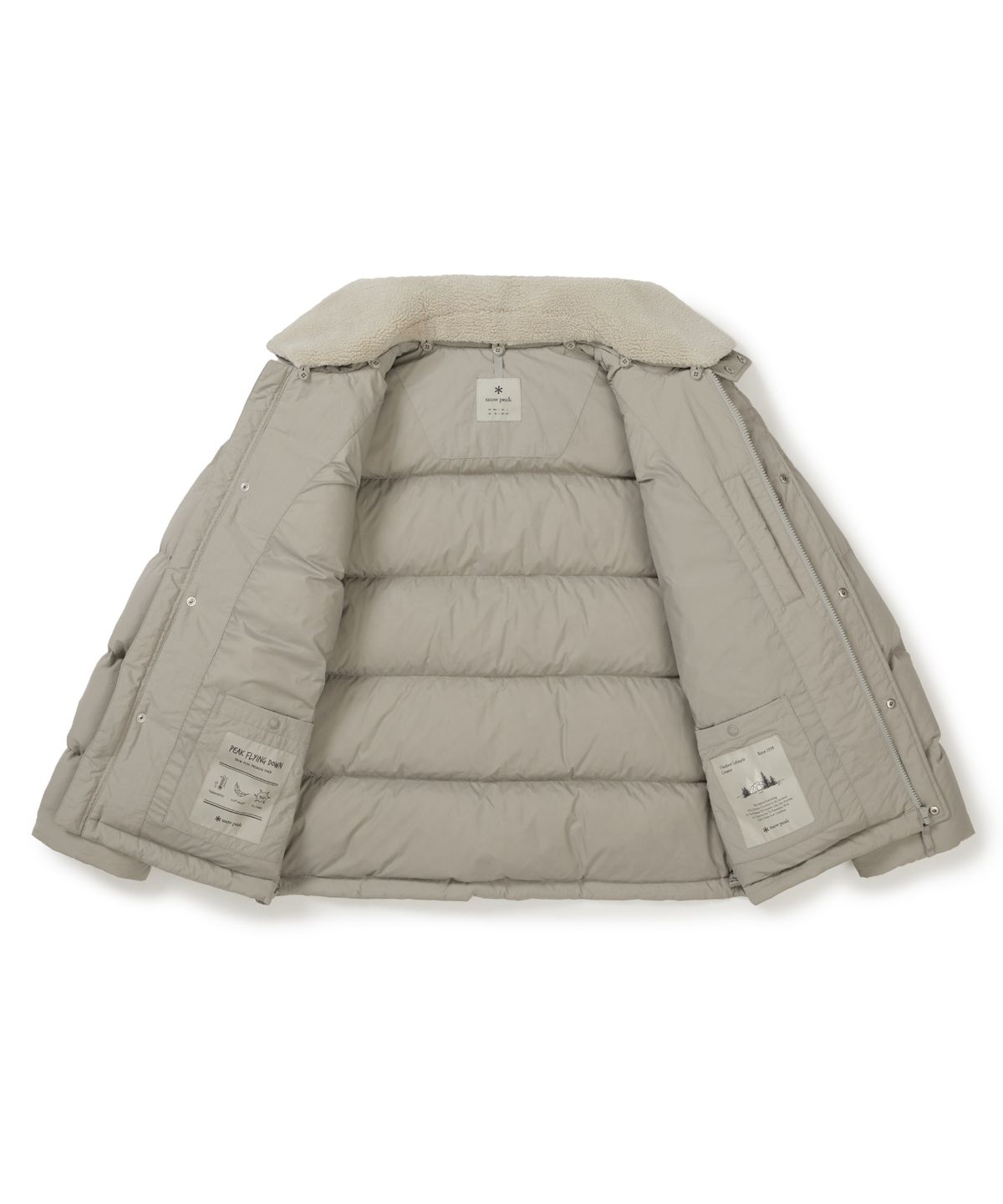 스노우피크 어패럴(SNOWPEAK APPAREL) 카라 부클넥 헤비 다운 자켓 (S25WMGDJ56) Fog Gray