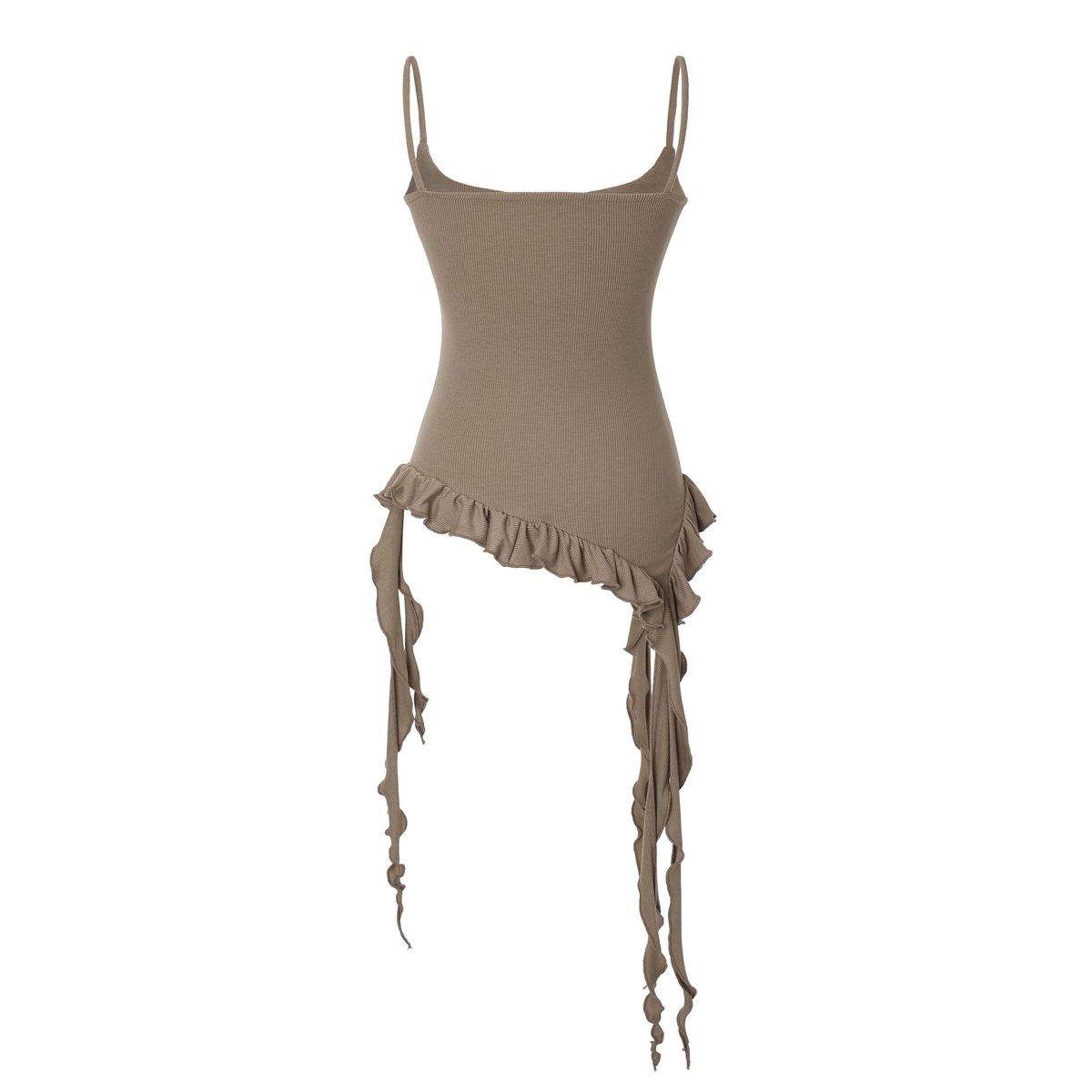 카키포인트(KHAKIPOINT) Ruffle Layered Sleeveless (brown)