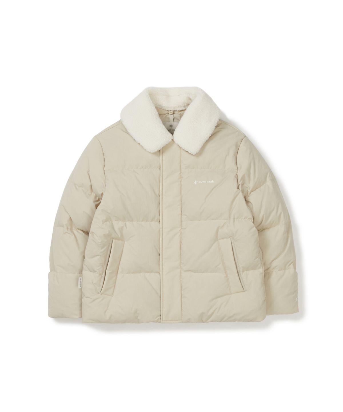 스노우피크 어패럴 키즈(SNOWPEAK APPAREL KIDS) 키즈 랜드에어 카라 부클넥 헤비 다운 자켓 (S25WKFDJ81) Beige