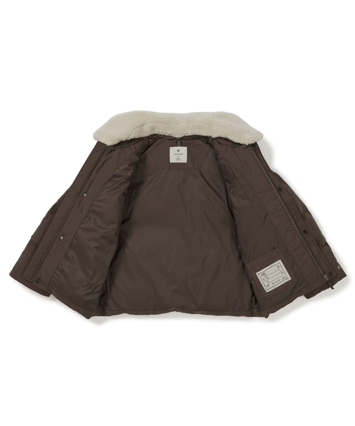 스노우피크 어패럴 키즈(SNOWPEAK APPAREL KIDS) 키즈 랜드에어 카라 부클넥 헤비 다운 자켓 (S25WKFDJ81) Choco Brown