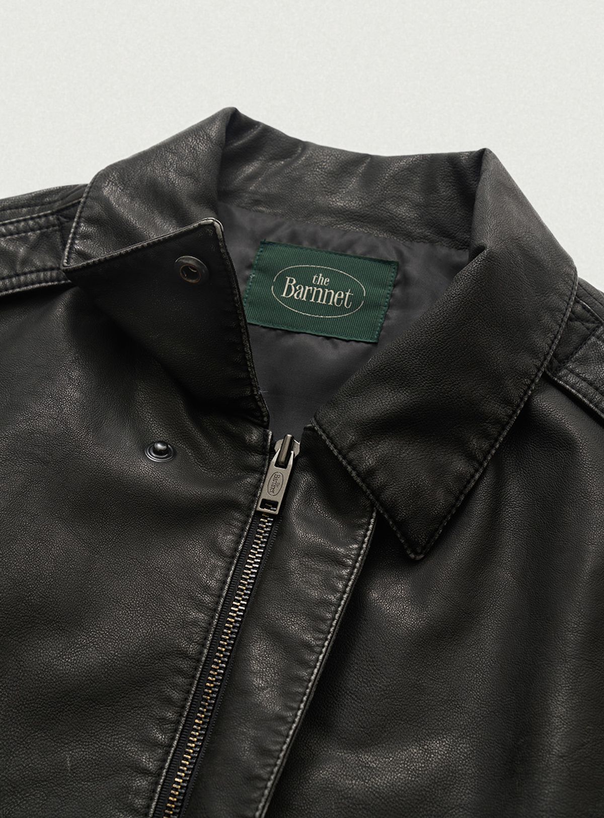 더바넷(THEBARNNET) Brine Vintage Leather Jacket_Black