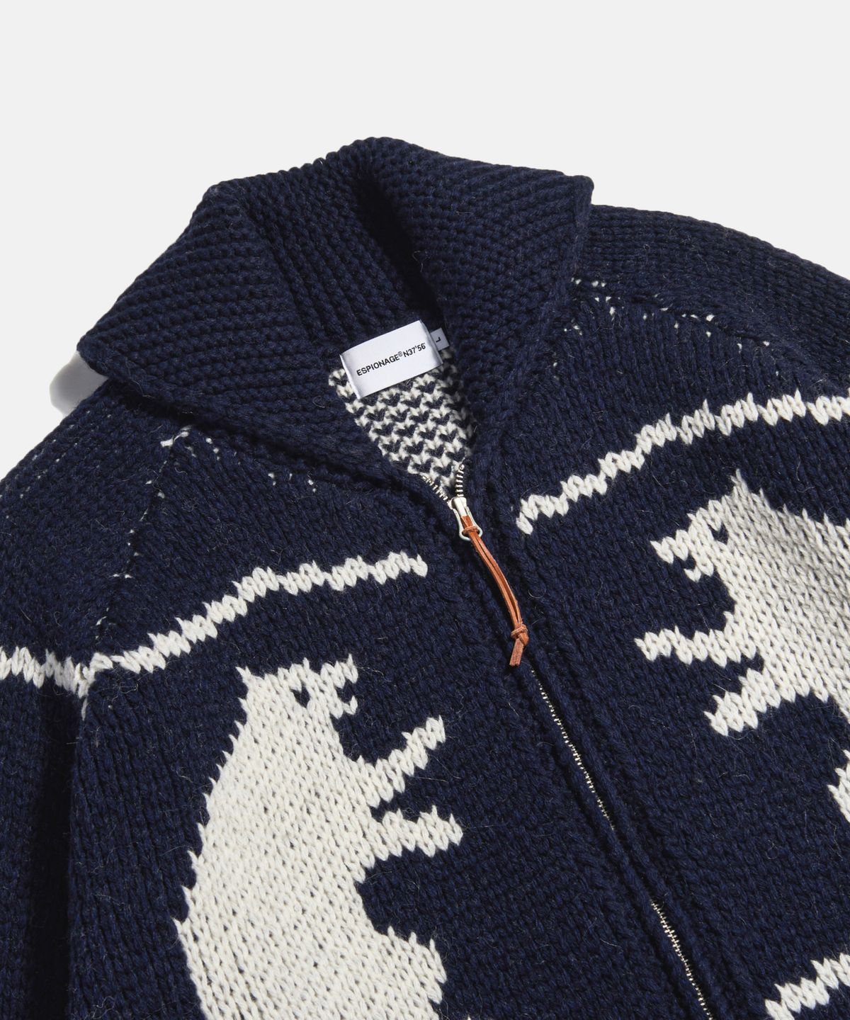 에스피오나지(ESPIONAGE) Cowichan Heavy Cardigan Polar Bear