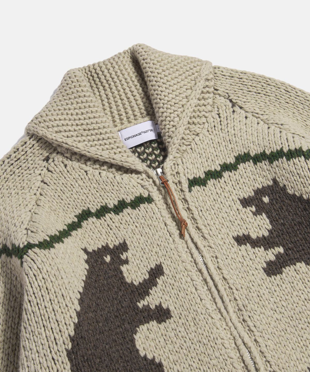 에스피오나지(ESPIONAGE) Cowichan Heavy Cardigan Grizzly Bear