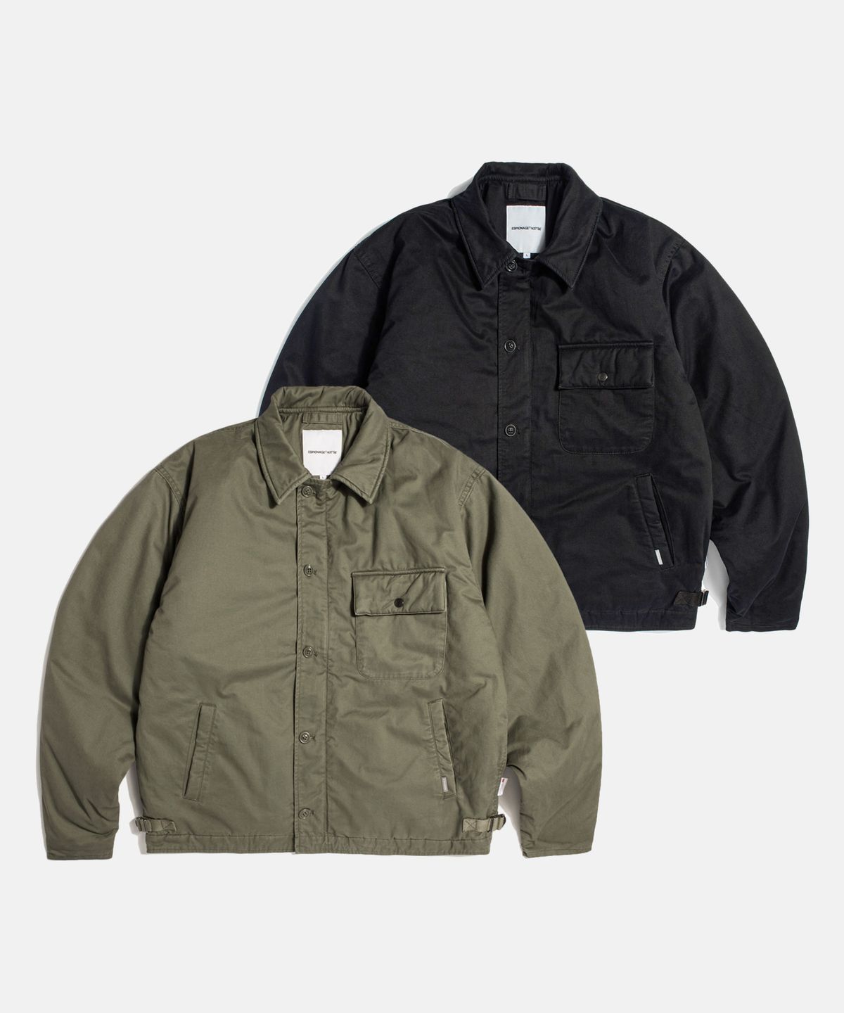 에스피오나지(ESPIONAGE) Insulated A-2 Deck Jacket Black
