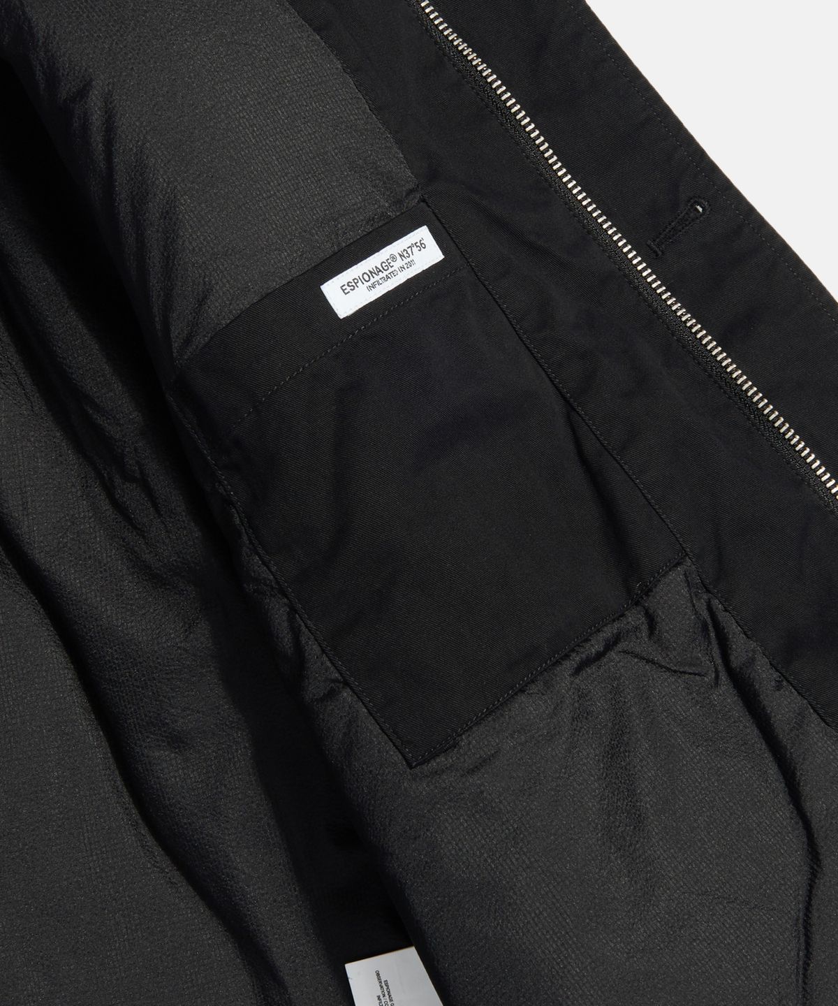 에스피오나지(ESPIONAGE) Insulated A-2 Deck Jacket Black