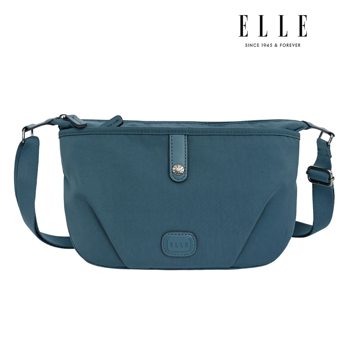 엘르(ELLE) 엘르 여성 나일론 미니 반달 크로스백 카라