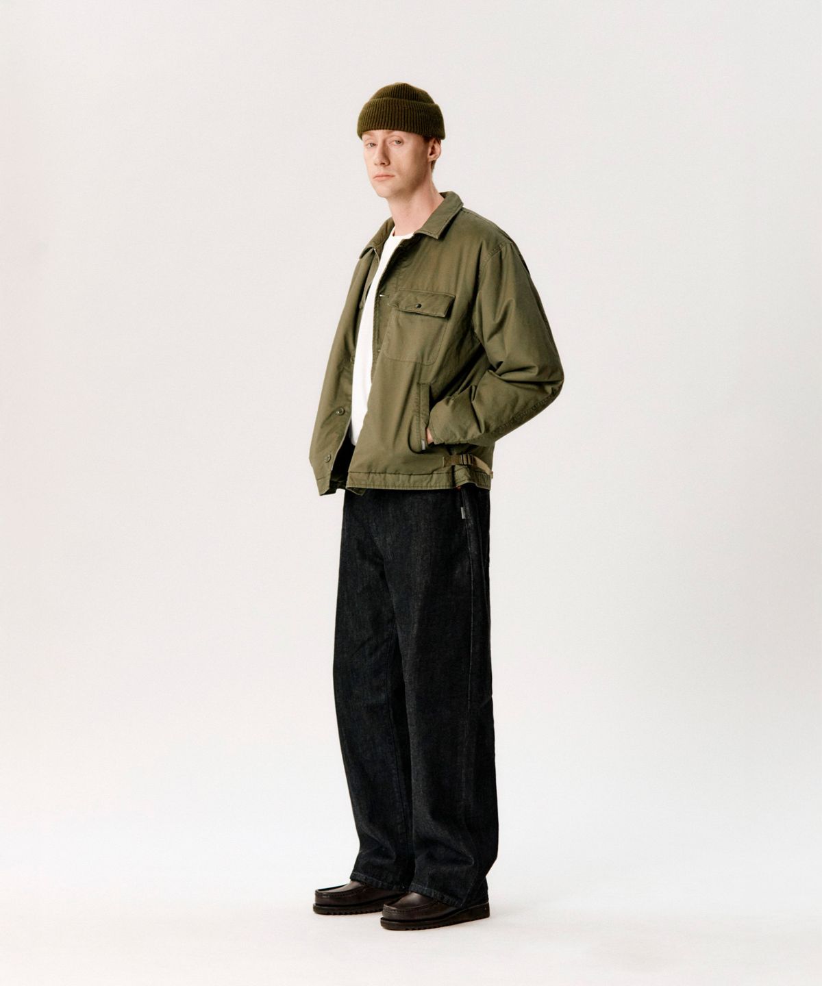 에스피오나지(ESPIONAGE) Insulated A-2 Deck Jacket Olive