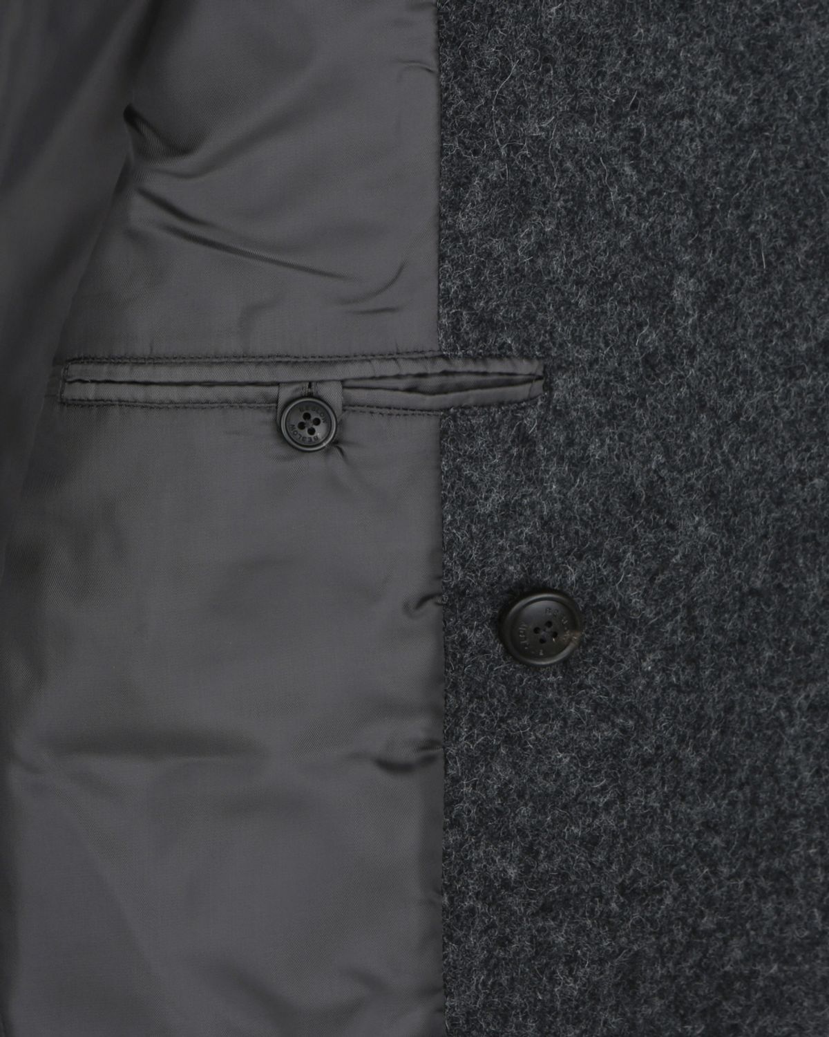 비슬로우(BESLOW) DOUBLE BREASTED ALPACA MAXI COAT MELANGE CHARCOAL