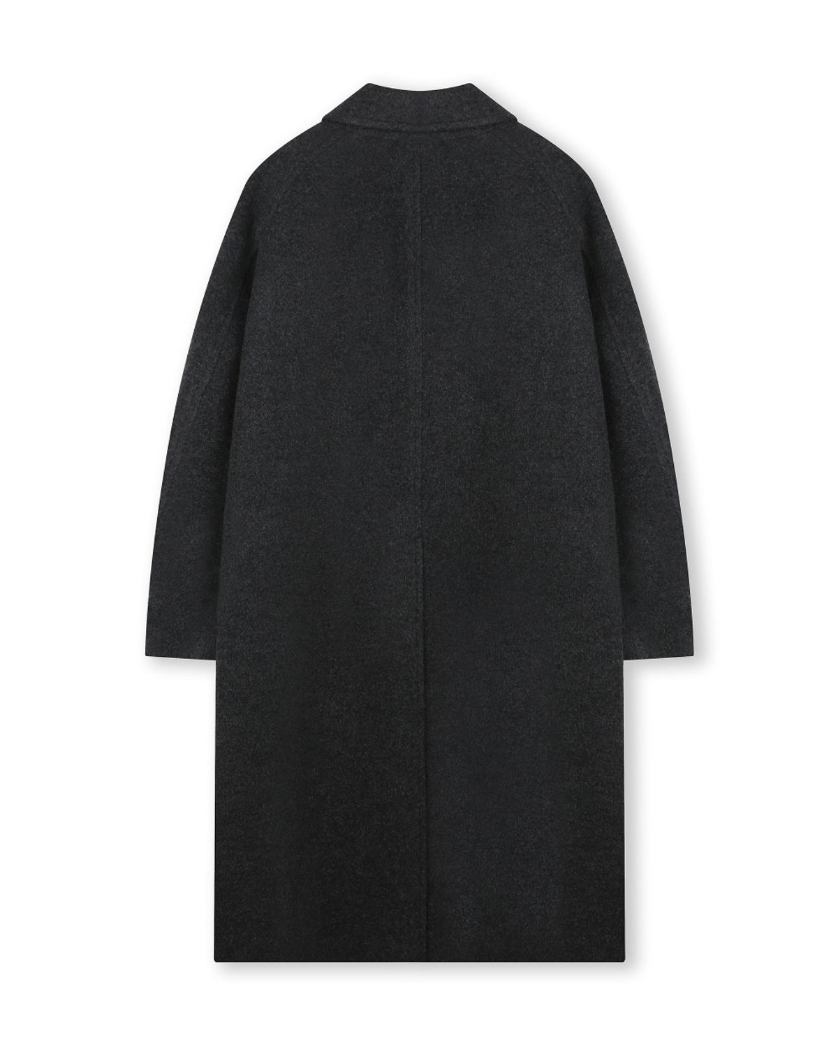 비슬로우(BESLOW) OVERSIZED TEXTURED CASHMERE BALMACAAN COAT MELANGE CHARCOAL