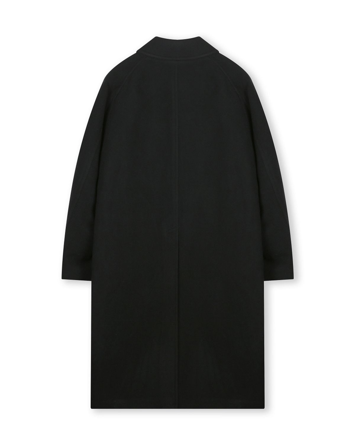 비슬로우(BESLOW) OVERSIZED TEXTURED CASHMERE BALMACAAN COAT BLACK