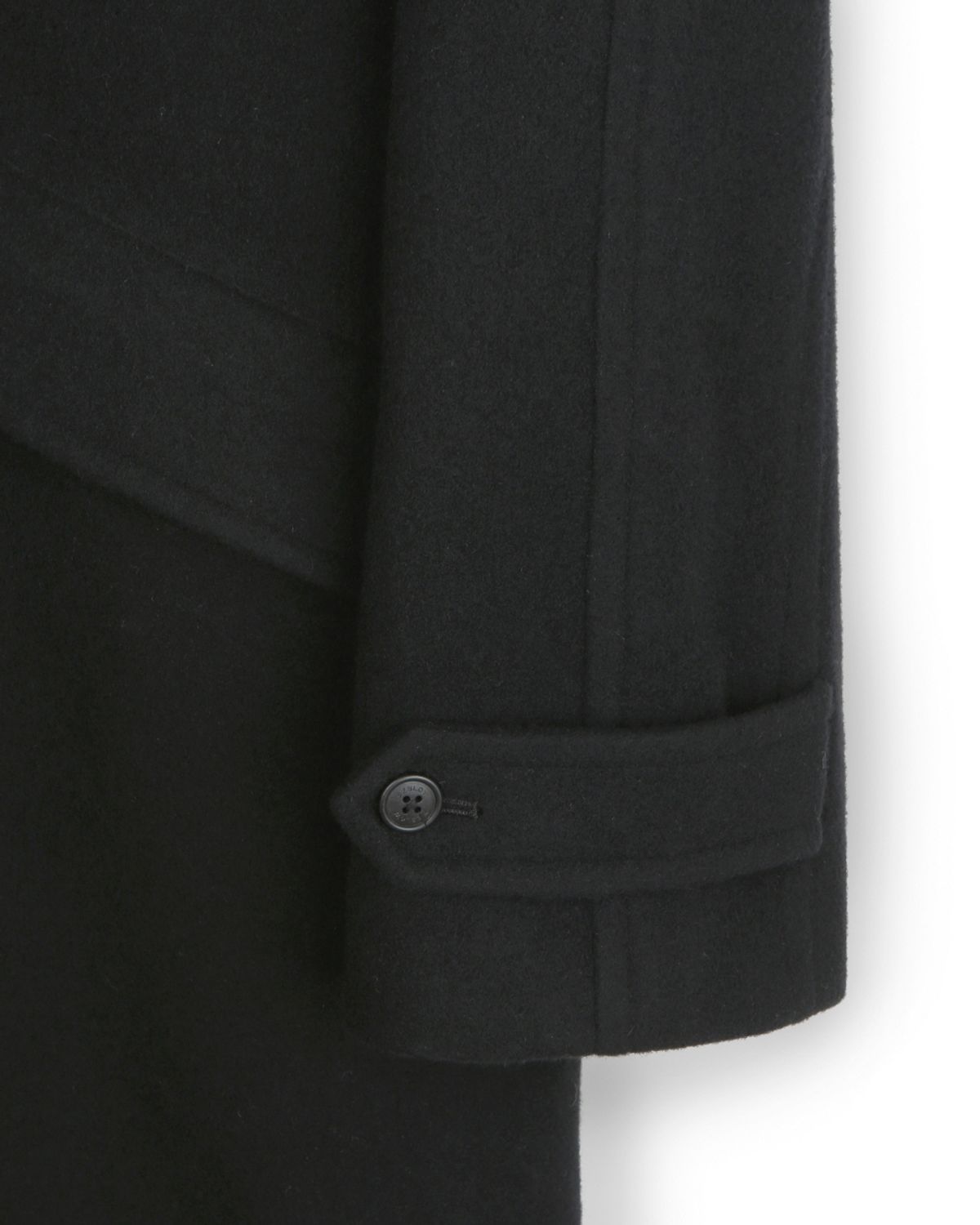 비슬로우(BESLOW) OVERSIZED TEXTURED CASHMERE BALMACAAN COAT BLACK