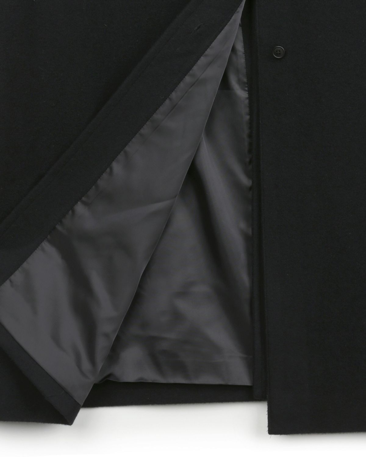 비슬로우(BESLOW) OVERSIZED TEXTURED CASHMERE BALMACAAN COAT BLACK