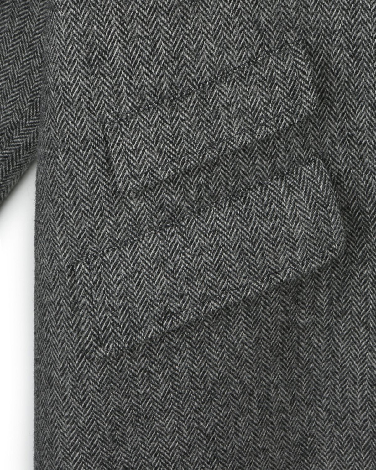 비슬로우(BESLOW) OVERSIZED HERRINGBONE ALPACA BALMACAAN COAT GREY HERRINGBONE