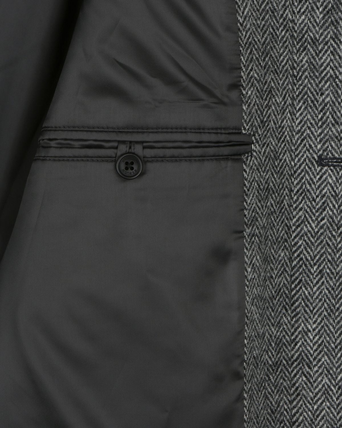 비슬로우(BESLOW) OVERSIZED HERRINGBONE ALPACA BALMACAAN COAT GREY HERRINGBONE