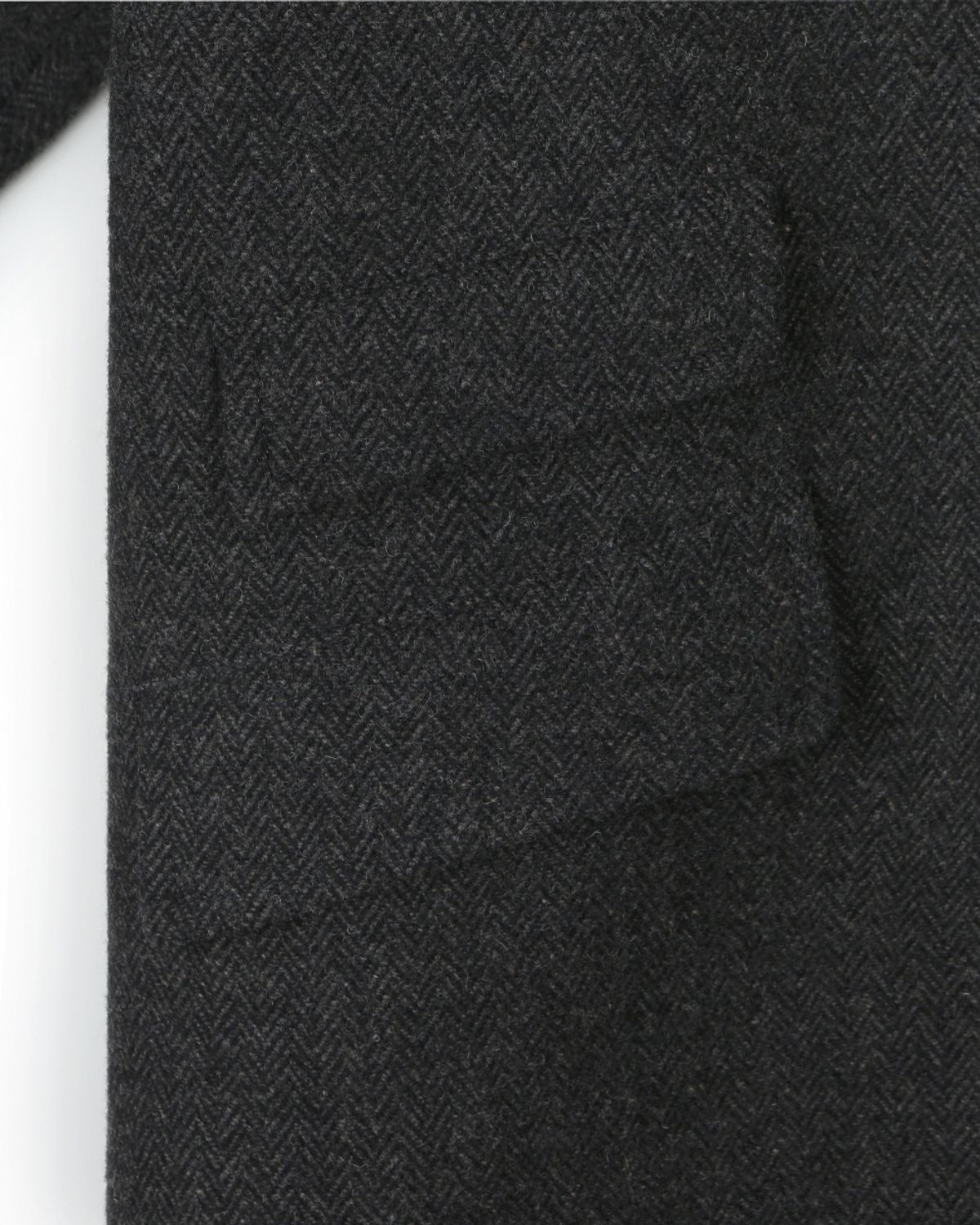 비슬로우(BESLOW) OVERSIZED HERRINGBONE ALPACA BALMACAAN COAT CHARCOAL HERRINGBONE