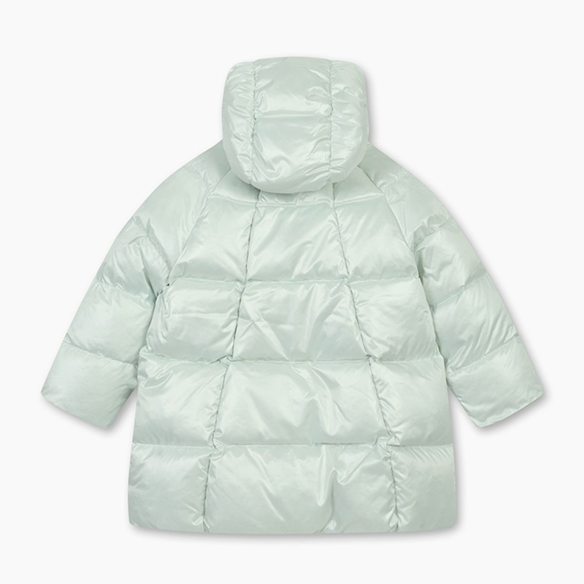 베네통키즈(BENETTONKIDS) 셔링 후드 롱 다운_QADJ02561LB