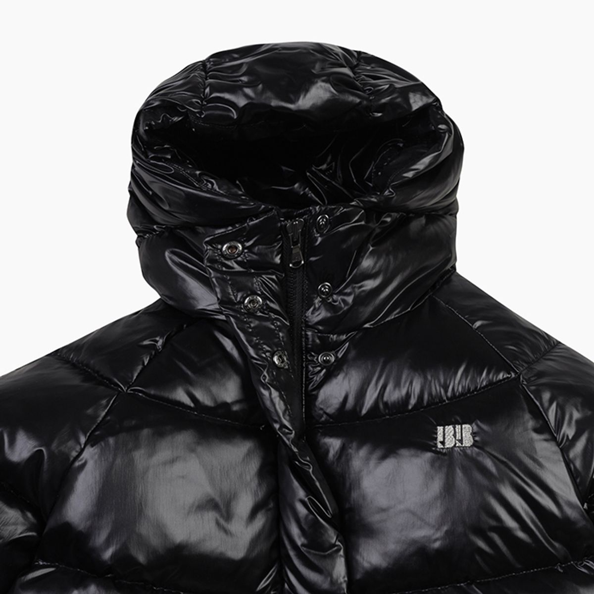 베네통키즈(BENETTONKIDS) 셔링 후드 롱 다운_QADJ02561BK