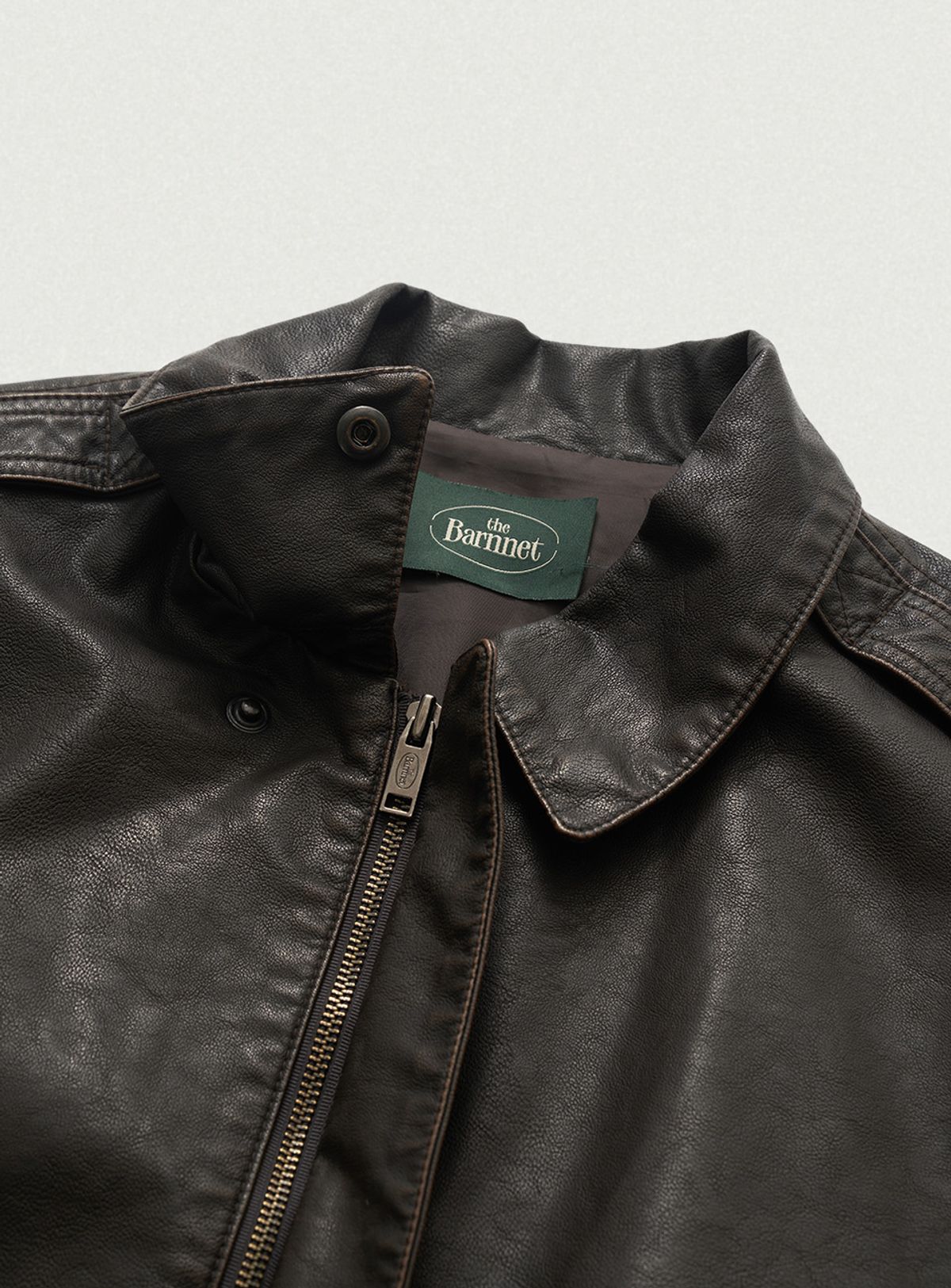 더바넷(THEBARNNET) Brine Vintage Leather Jacket_Brown