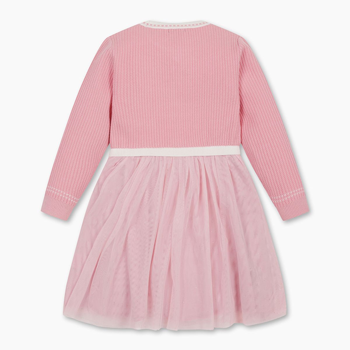 베네통키즈(BENETTONKIDS) 자가드 샤 니트 원피스_QAOP21561PK