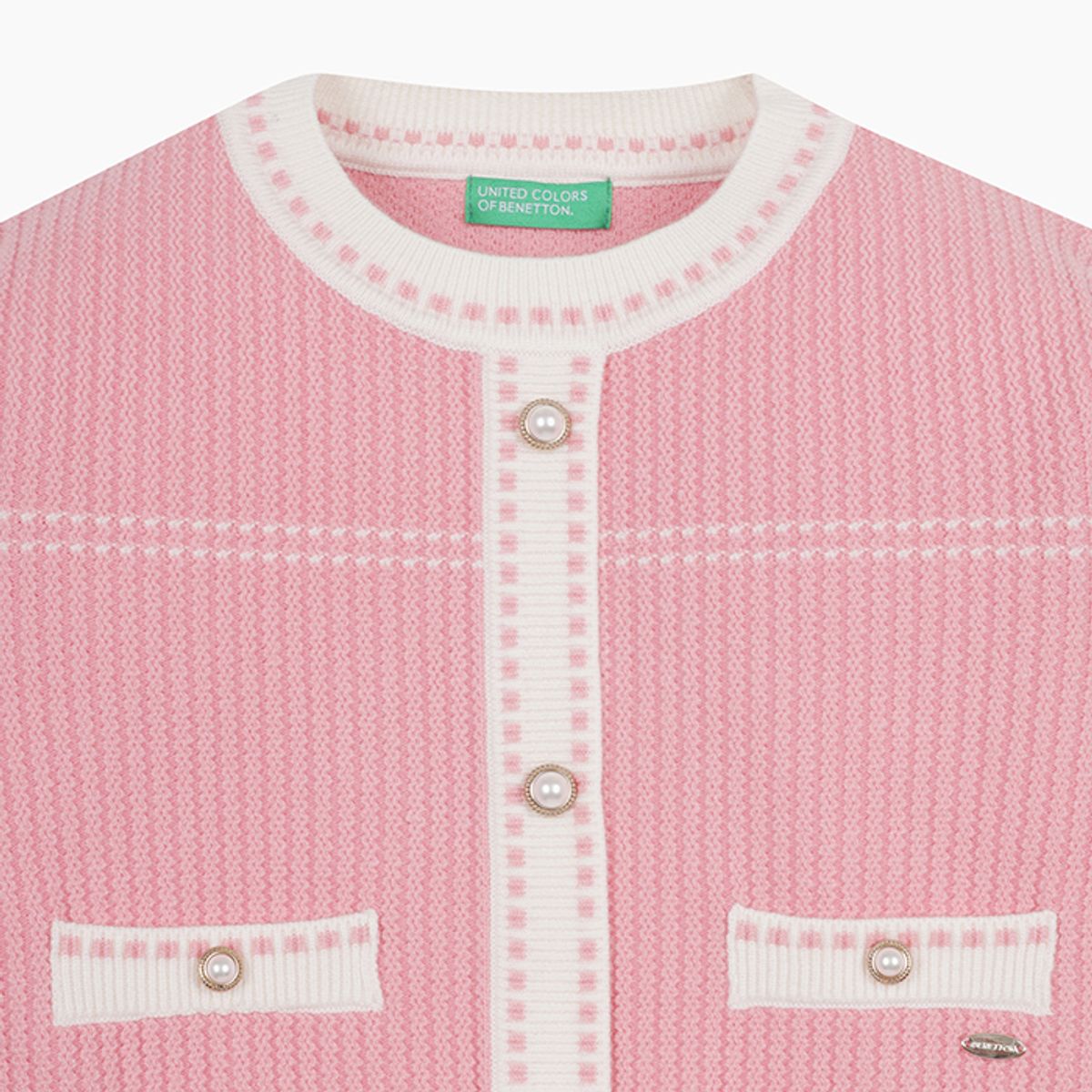 베네통키즈(BENETTONKIDS) 자가드 샤 니트 원피스_QAOP21561PK