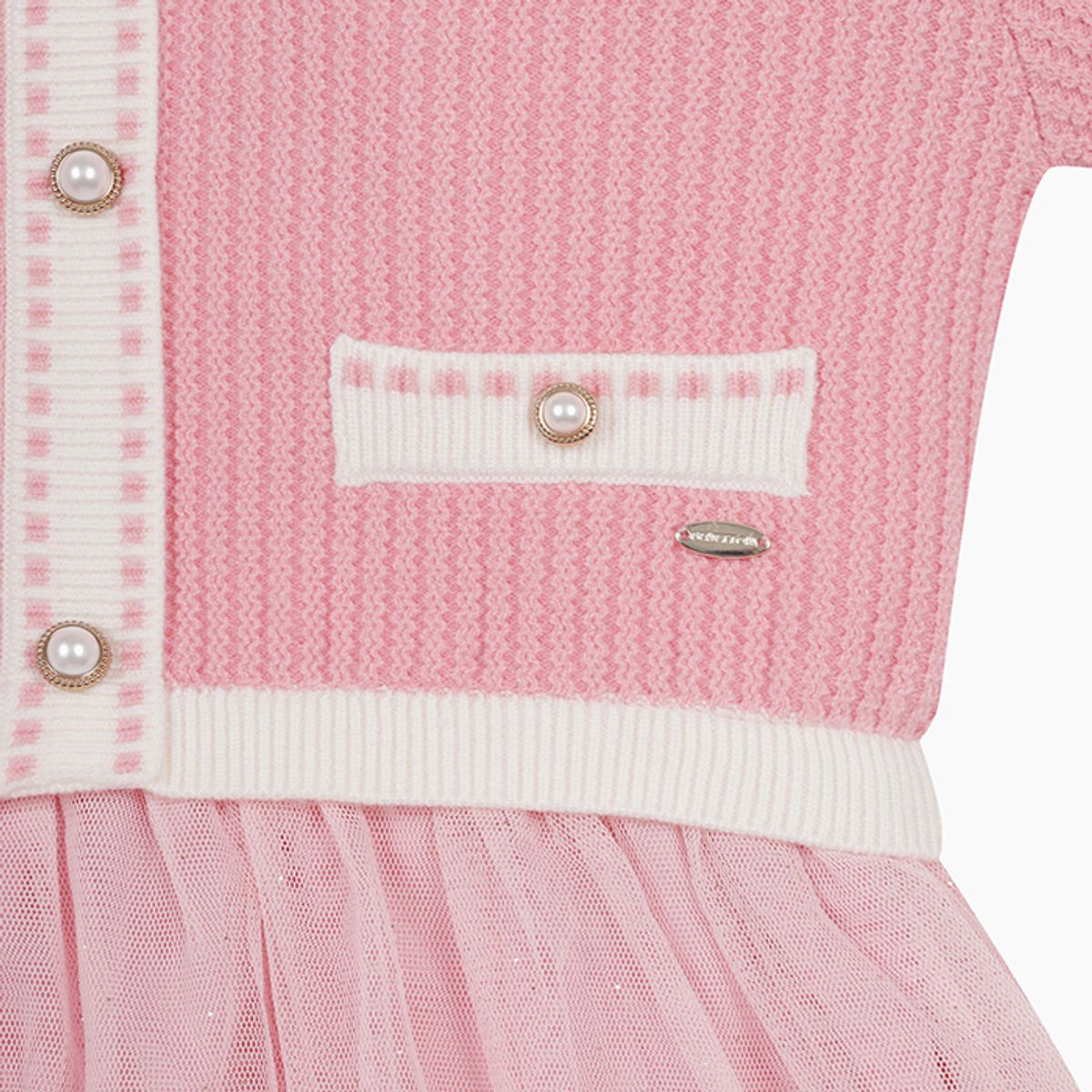 베네통키즈(BENETTONKIDS) 자가드 샤 니트 원피스_QAOP21561PK