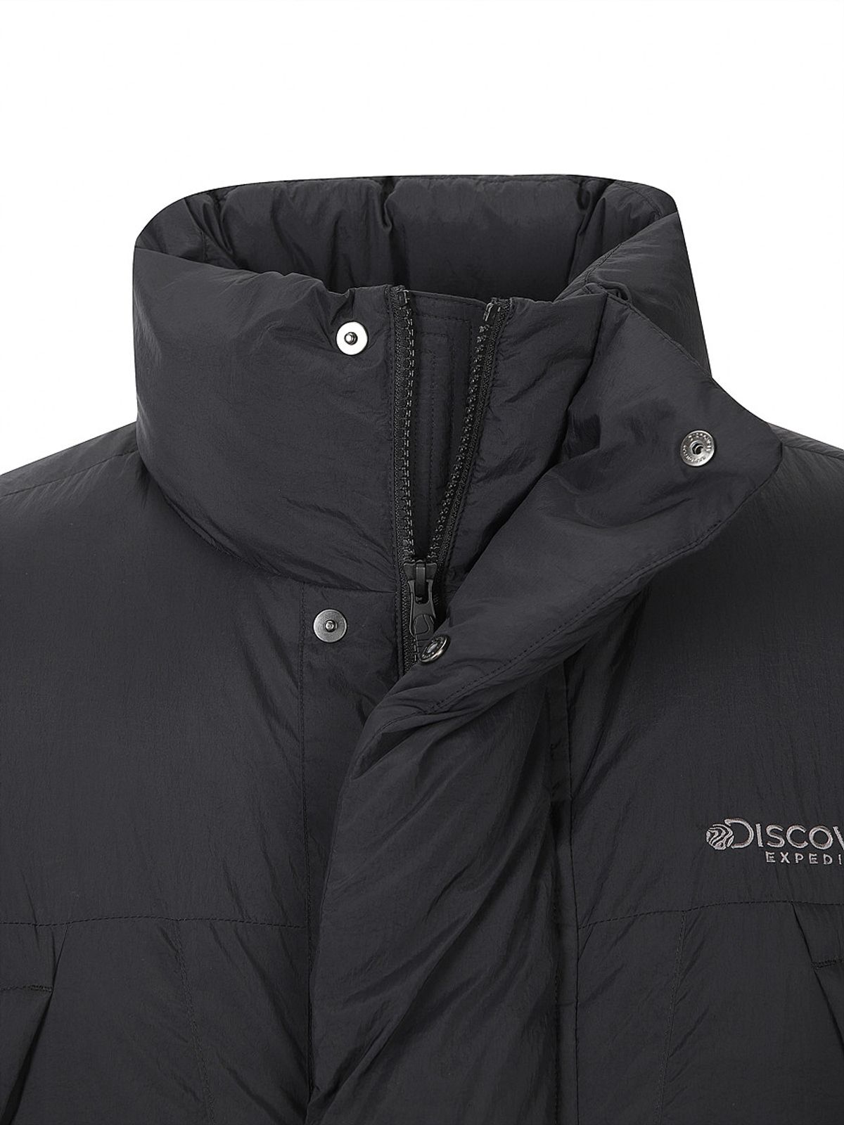 디스커버리 익스페디션(DISCOVERY EXPEDITION) 남성 하이넥 사파리 다운 롱패딩 (BLACK)