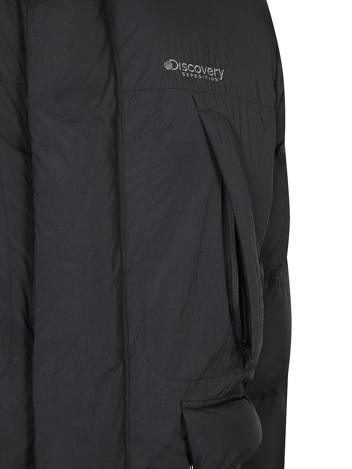 디스커버리 익스페디션(DISCOVERY EXPEDITION) 남성 하이넥 사파리 다운 롱패딩 (BLACK)